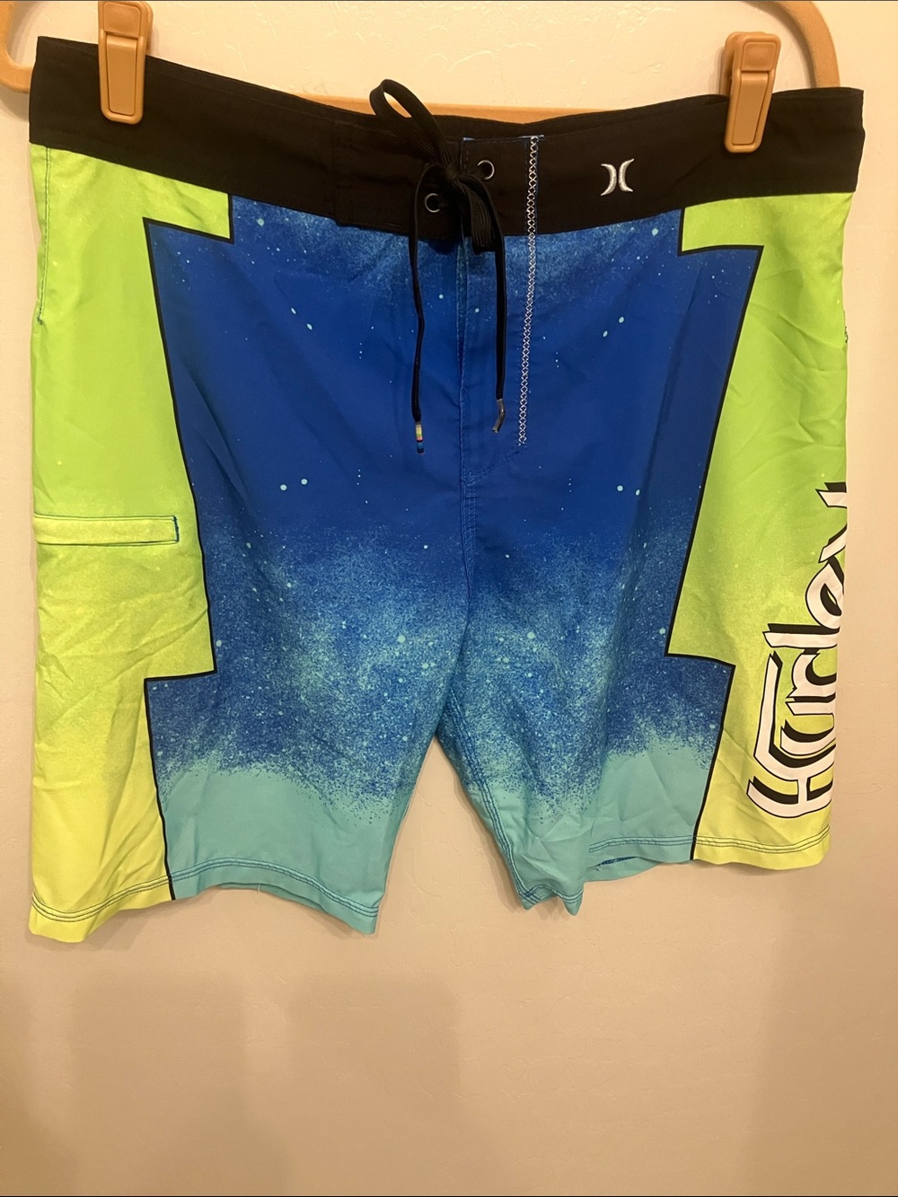 Hurley Blue, Aqua & Lime Gradient Swim Shorts